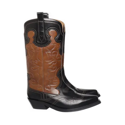 Cowboyboots (Brun, Svart) från Ganni Skinn