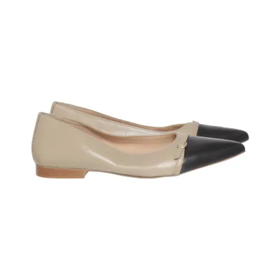 Ballet flats (Beige, Black) from Notre-V Leather