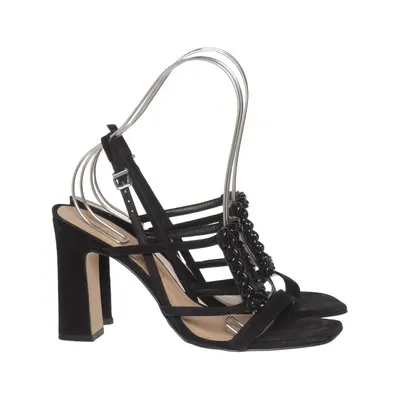 High heel sandals (Black) from Vicenza Leather