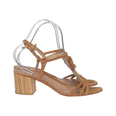 High heel sandals (Brown) from Carmen Leather