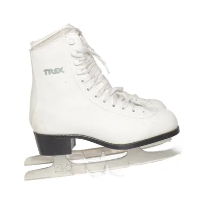 Patins à glace (Blanc) de Trex Cuir