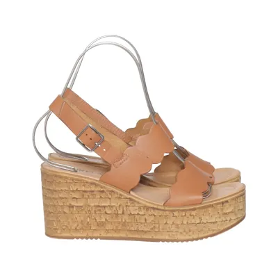 Wedges (Brown) from Bukela Leather