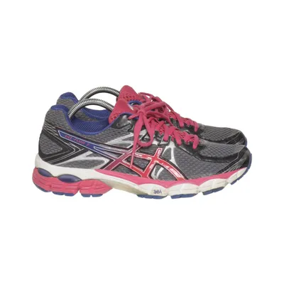 Running shoes (Gray, Pink, Blue) from Asics
