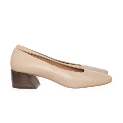 Klackskor (Beige) från Flattered Skinn