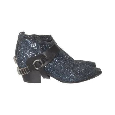 Bottes de cow-boy (Bleu, Noir) de Paul Warmer Cuir