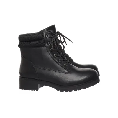 Laced boots (Black) from Landrover Faux leather