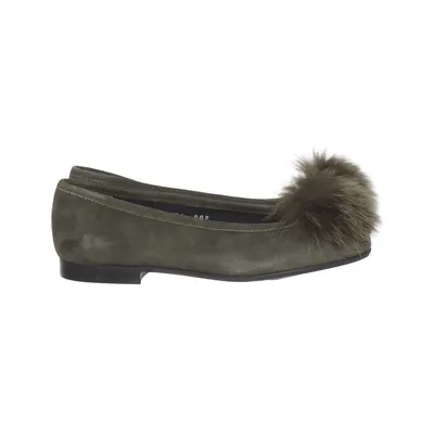 Ballet flats (Green, Black) from Milly Leather