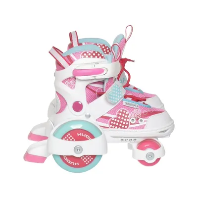 Rullskridskor (Rosa, Vit, Flerfärgad) från Hudora