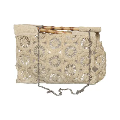 Skuldertaske (Beige) fra Zara Woman Bambus