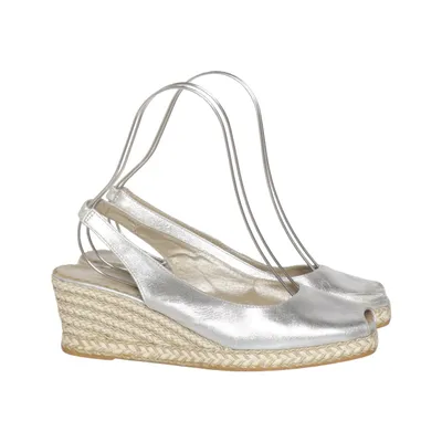 Wedges (Silver) from Kanna Leather