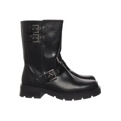 Laced boots (Black) from Attitude Faux leather