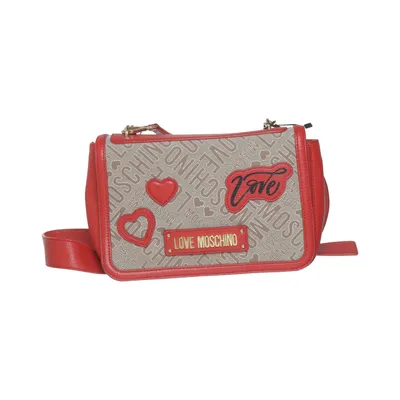 Axelremsväska (Röd, Beige, Flerfärgad) från Love Moschino