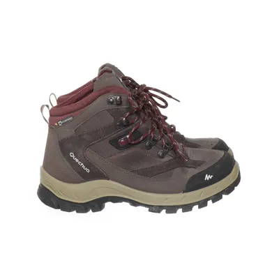 Snørestøvler (SH FOR 100 HIGH NDY L BROWN IT) fra Quechua Læder, Polyester