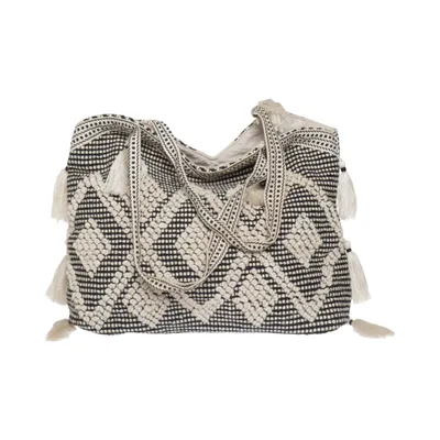 Handbag (Black, Beige) from H&M Cotton