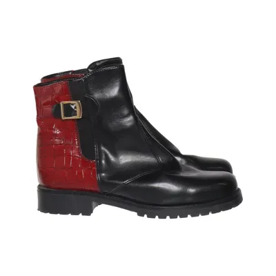 Ankle boots (Black, Red) from Fiori