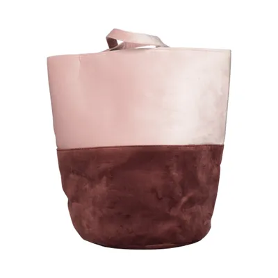 Laundry basket (Pink, Brown) Polyester
