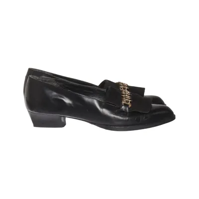 Loafers (Zwart) van Valentina Leer