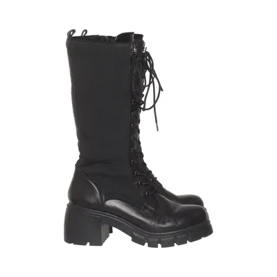 Laced boots (Black) from Steve Madden Leather