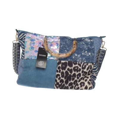 Shoulder-bag (Blue, Multicolored) from Duki Daso Cotton, Polyamide, Polyester