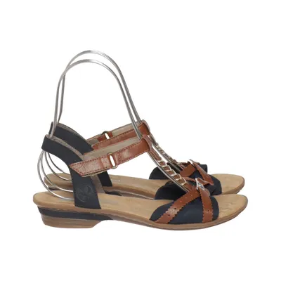 Sandales (Bleu, Marron) de Rieker Antistress Cuir