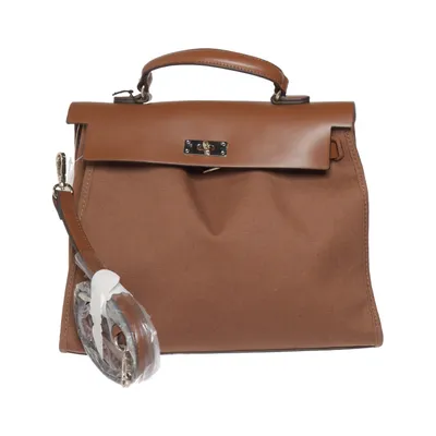 Handbag (Brown) from Åhléns Cotton, Polyester, Polyurethane