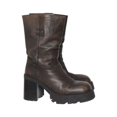 Bottes à talons (Marron) de Miista Cuir