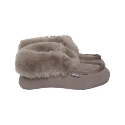 Chaussons (Marron) de Axelda Cuir, Laine