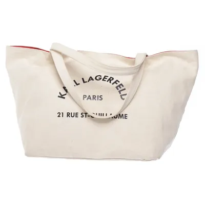 Handtas (Wit) van Karl Lagerfeld Katoen