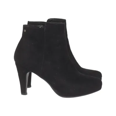 Heeled boots (Black) from DS Shoes by DinSko Leather