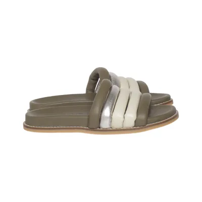 Slip-ins (Grön, Silverfärgad, Beige) från Nathalie Vleeschouwer Skinn