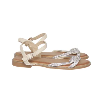 Sandals (Beige, Silver) from Super Me
