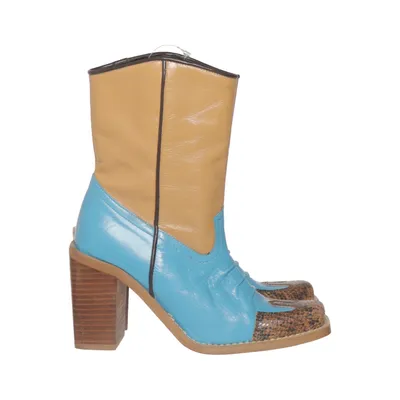 Heeled boots (Blue, Beige, Brown) from Attitude