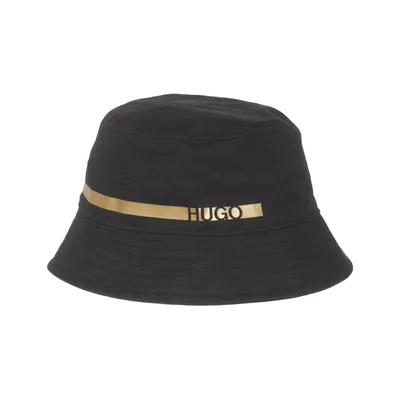 Bucket hat (Zwart, Goud) van Hugo Boss Katoen, Polyester
