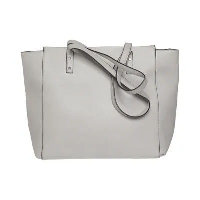 Handbag (Gray) from Don Donna Polyester, Polyurethane