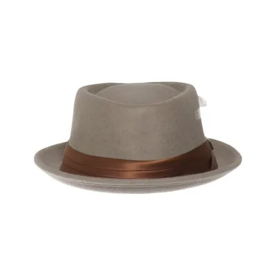Chapeau Fedora (Beige, Marron) de Brixton Polyester, Laine