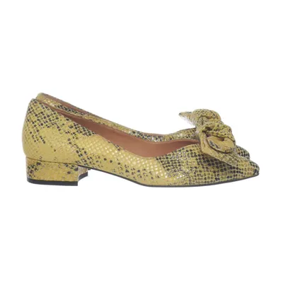 Ballet flats (Yellow) from Ganni Leather