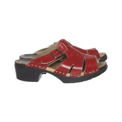 Clogs (Red) from Vollsjö Leather