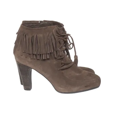 Heeled boots (Brown) from Jette Leather