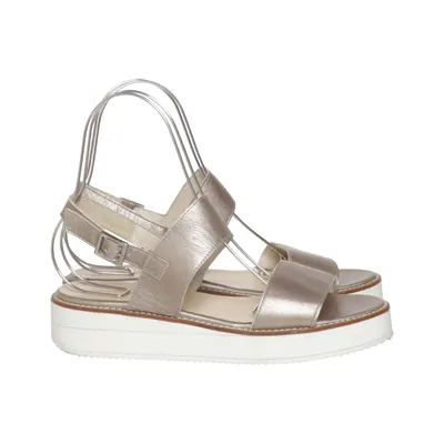 Sandaler (Sølv) fra Hallhuber Læder