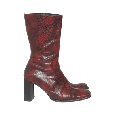 Heeled boots (Red, Black) from BDK Leather
