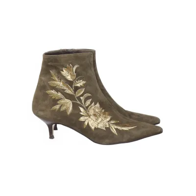 Bottes à talons (Vert, Or) de Pedro Miralles