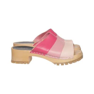 Clogs (Pink, Multicolored) from Swedish Hasbeens Leather