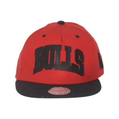 Baseball-Mütze (Rot, Schwarz) von Mitchell & Ness Wolle