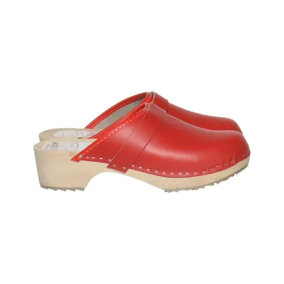 Clogs (Red) from Moheda Leather