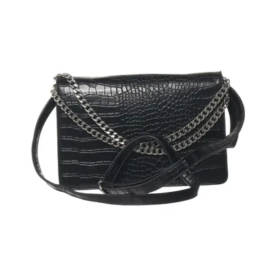Shoulder-bag (Black) from Donna Polyester, Polyurethane
