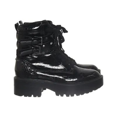 Laced boots (Black) from Guess Faux leather