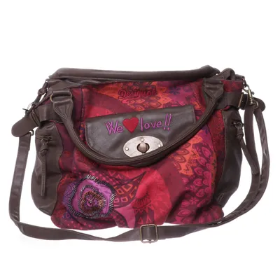 Axelremsväska (Brun, Orange, Lila, Flerfärgad) från Desigual Polyester, Polyuretan