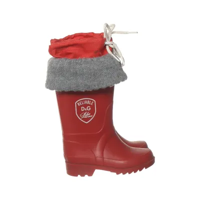 Bottes en caoutchouc (Rouge, Gris) de Dolce & Gabbana Junior