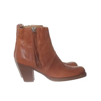 Bottes à talons (Marron) de Acne Cuir