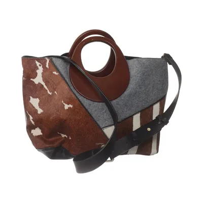 Axelremsväska (Brun, Grå, Vit) från Parfois Polyester, Polyuretan